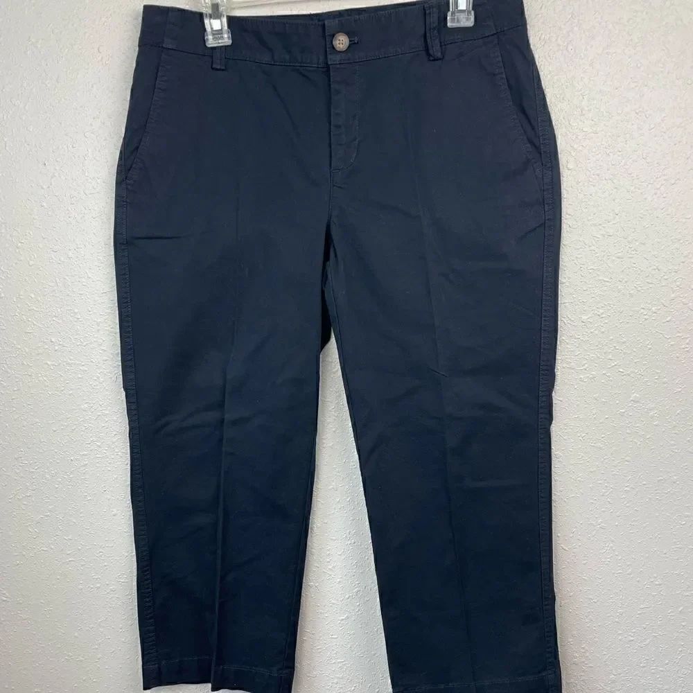 Eddie Bauer Black Cropped Pants Size 10 EUC